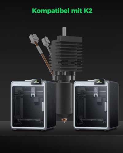 Creality Official K2 Ceramic Heating Block Hotend Kit, with Quick-swap Nozzle Kit, Supports 350°C High Temperature, All-Metal Integrated Design Extruder Hotend Kit for 3D Printers K2 K2 Hotend