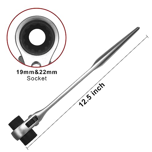 Udibas silver 19×22mm professional 12-point double-ended ratcheting podger scaffold spud wrench