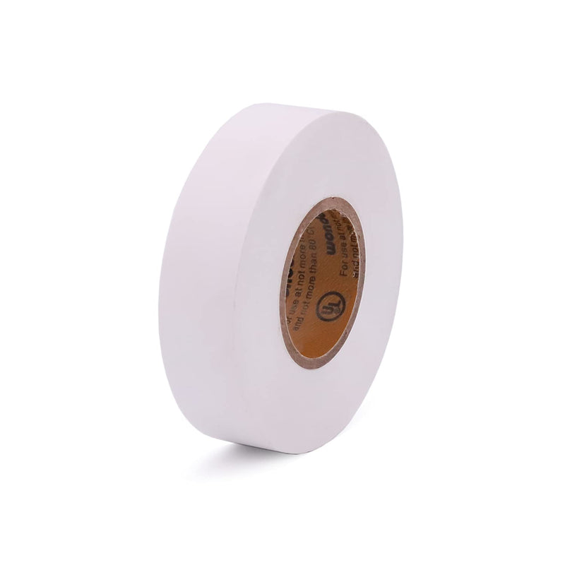[Australia - AusPower] - UL/CSA Electrical Tape White 0.7 Inch by 60 Feet 4 Pack Waterproof Flame Retardant Indoor Outdoor High Temperature Resistance (60Ft White) 