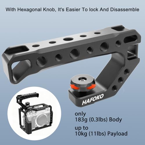 Video Stabilizing Camera Top Cheese Handle with Cold Shoe for DSLR Cameras