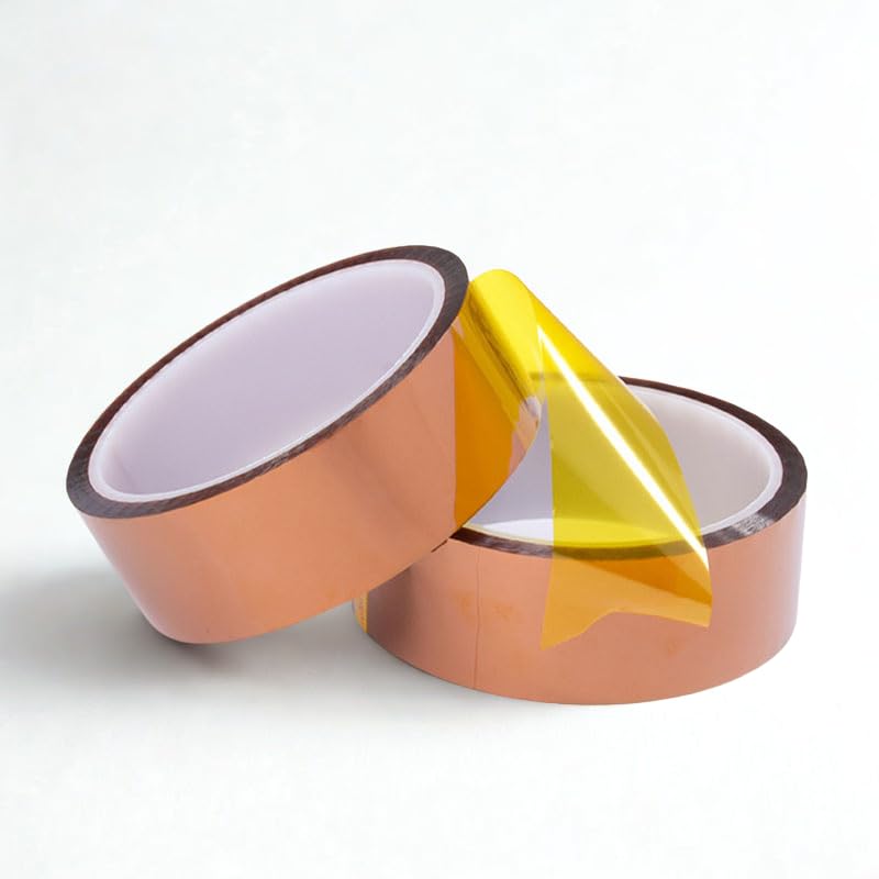 High Temperature Polyimide Kapton Tape – Amber/Brown Heat Resistant Tape for TIG Welding Purge Sealing, Electronics, Soldering & 3D Printing – 33m (108 ft) (50mm x 33m (2-Pack)) 50mm x 33m (2-Pack)