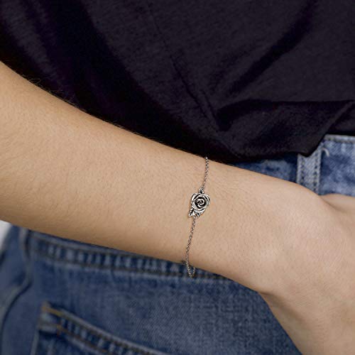 Sterling Silver Rose Urn Bracelet Ring Women Cremation Jewelry for Ashes urn bracelet 1