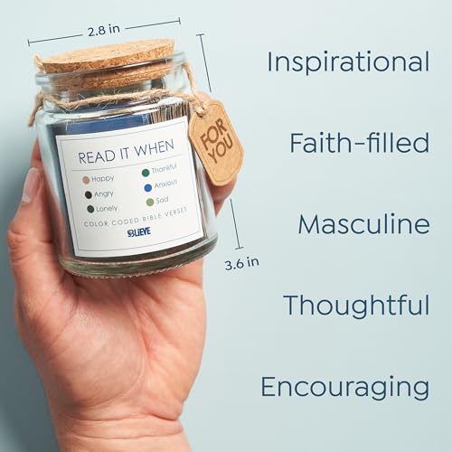 BLIEVE Read Me When Bible Verse Jar For Men Men-Navy Blue