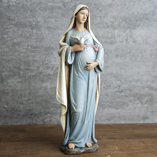 BC Catholic Pregnant Mary Mother Virgin Mary Statue 8.4" H Multiple Color 8 inches H
