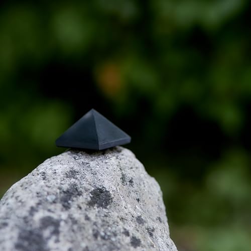 Karelian Heritage Genuine Shungite Pendant Amulet and Pyramid Set | Authentic Shungite for Home & Office