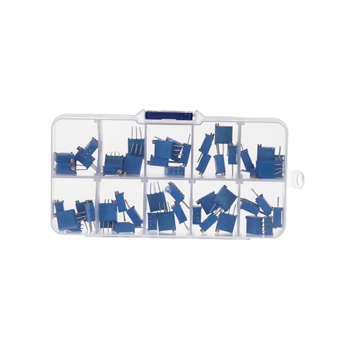 AZDelivery 3296W Trimmer Potentiometer Set - 12 Values, 60 Pieces (500? to 1M?) - High Precision Linear Potentiometer for Electronics Projects - Contains 1K, 10K, 100K Ohm and More