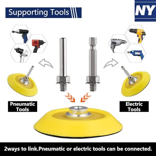 Tshya 279-piece sanding discs pad kit with 80-3000 grit discs, drill grinder attachments, and 1/8-inch and 1/4-inch shanks