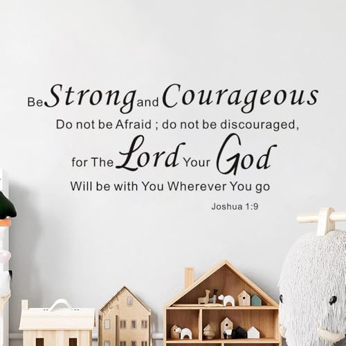 Be Strong and Courageous Wall Vinyl Decals Sticker Decor Bible Prayer