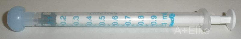 [Australia - AusPower] - BAXA ExactaMed Oral Liquid Medication Syringe 1cc/1mL 4/PK Clear Medicine Dose Dispenser With Cap Exacta-Med BAXTER Comar Latex Free 