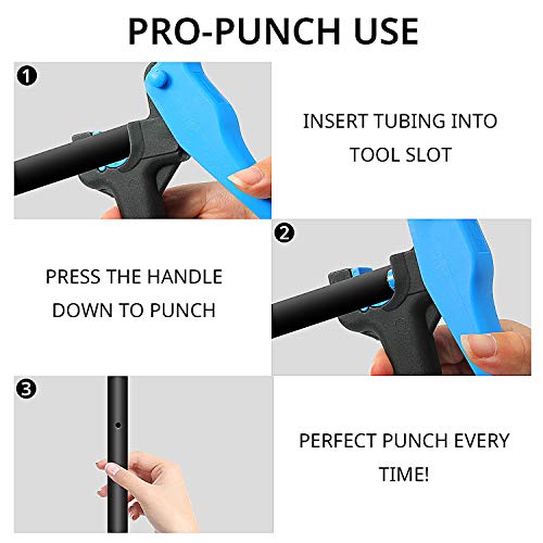 Chumia drip irrigation tubing hole punch and fitting insertion tools, 2-piece set