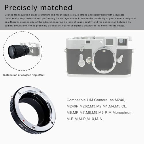 C/Y to LM Lens Adapter Contax Yashica Mount C/Y Lens to M L/M M9 M8 M7 M6 M5 CY to LM Adapter