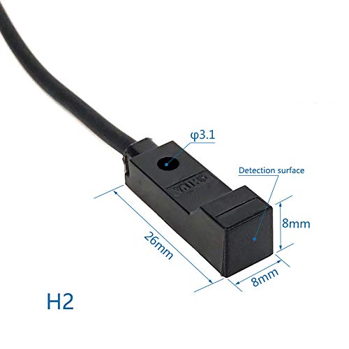 [Australia - AusPower] - Taidacent DC12-24V NPN PNP 3 Wire Inductive Proximity Limit Switch Metal Detector Proximity Sensor Iron Induction Micro Proximity Switch Sensor (NPN Normally Open, H2) NPN Normally Open 