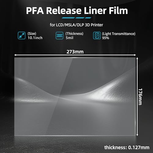 Saturn 4 Ultra PFA Release Liner Film 5PCS 273x176mm for Elegoo Saturn 2/3/