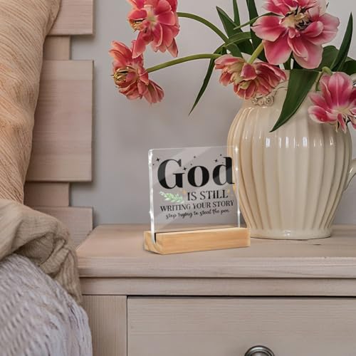 Inspirational Bible Verse Acrylic Office Decoration Prayer Room Decor Christian Inspiration