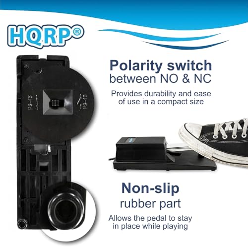 HQRP Sustain Pedal compatible with Yamaha YPG-235 / YPG-535 / YPT-230 / YPT-330 / YPT-240 / PSR-E243 / MM6 / MM8 / MO6 / MO8 / MOX6 / MOX8 / MX49 / MX61 Keyboards Piano Style