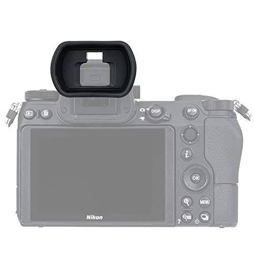 JJC KIWIFOTOS Ergonomic Long Camera Eyecup for Nikkor Z5 Z6 Z7 Z6II Z7II, Eye Cup Eye Piece viewfinder Replace DK-29 Eyecup, Soft Silicone, 50 * 33 * 21mm, Compatible with Nikon Z6 II Z7 II Z6 Z7 Z5 for Z6 Z7
