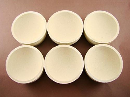 Lot of 6 - # 10 Mabor Cupel 2-3/8" Gold-Assay-Smelting-Refining-Melting-Cupels