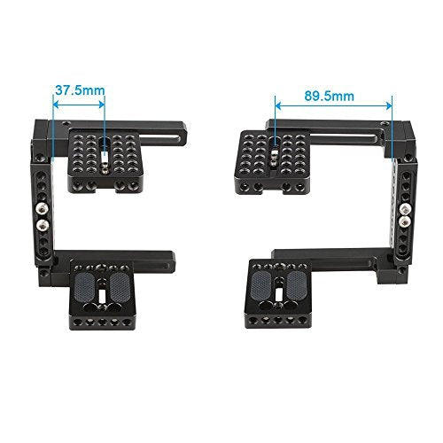 CAMVATE Adjustable Camera Cage Fit for Right Handle and Left Handle Camera