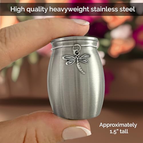 Mini Dragonfly Urn Memorial Cremation Ashes Holder Small Container Jar Vial
