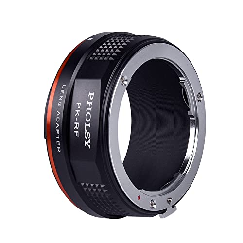 PHOLSY Lens Adapter Compatible with Pentax K Lens and Canon RF Camera Pentax K to Canon RF