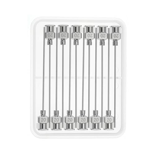 PATIKIL Pack of 24 Blunt Tip Dosing Cannula 20 g, 2 Inch Stainless Steel Liquid Dosing Cannulas with Lure Lock for Refilling Liquid Ink Adhesives 20G