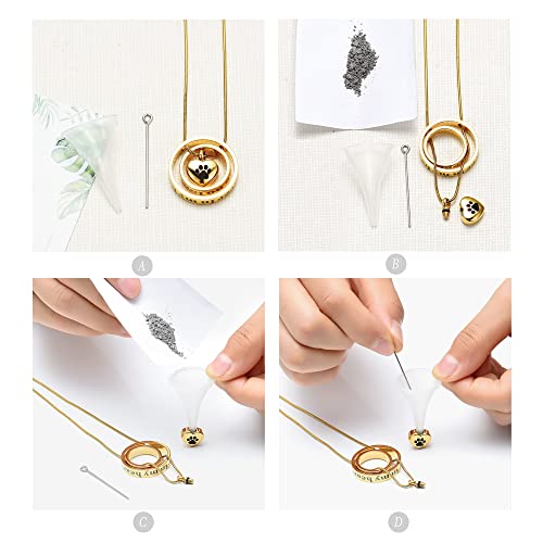 Minicremation Cremation Jewelry Urn Necklace for Ashes Stainless Steel Circle of Life Eternity Memorial Keepsake Urn Pendant for Ashes Gold