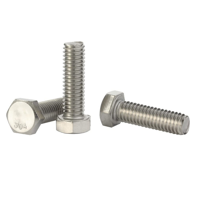 [Australia - AusPower] - 1/4-20 x 3/4" Hex Head Cap Screws Hexagon Bolts, External Hex Drive, Stainless Steel 304, UNC Coarse Thread Fully Threaded, 50 PCS 1/4-20 x 3/4" 