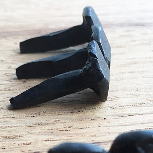 Antique Hardware Depot 5/8-inch wrought rose head clavos nails, antique black forged iron faceted heads, 275-piece box