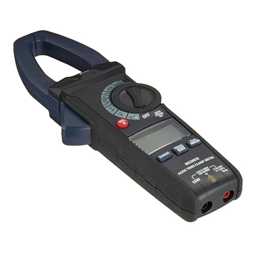 Amazon Basics Clamp Meter 600A AC/DC True RMS NCV Flashlight 6000 Counts Black