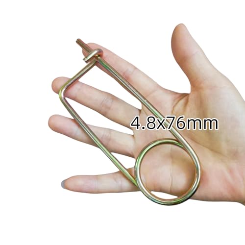 ZRuiYFFS steel gold open pin safety pins, 4.8x76 mm spring locking fasteners, 4-piece set