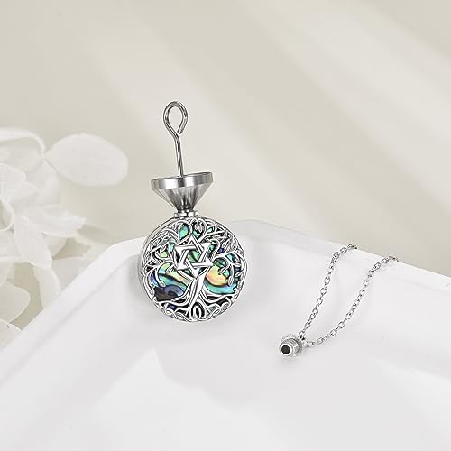 YFN Tree of Life Necklace Sterling Silver Celtic Tree of Life Pendant Jewelry Gifts for Women Men Girls Star of David Urn