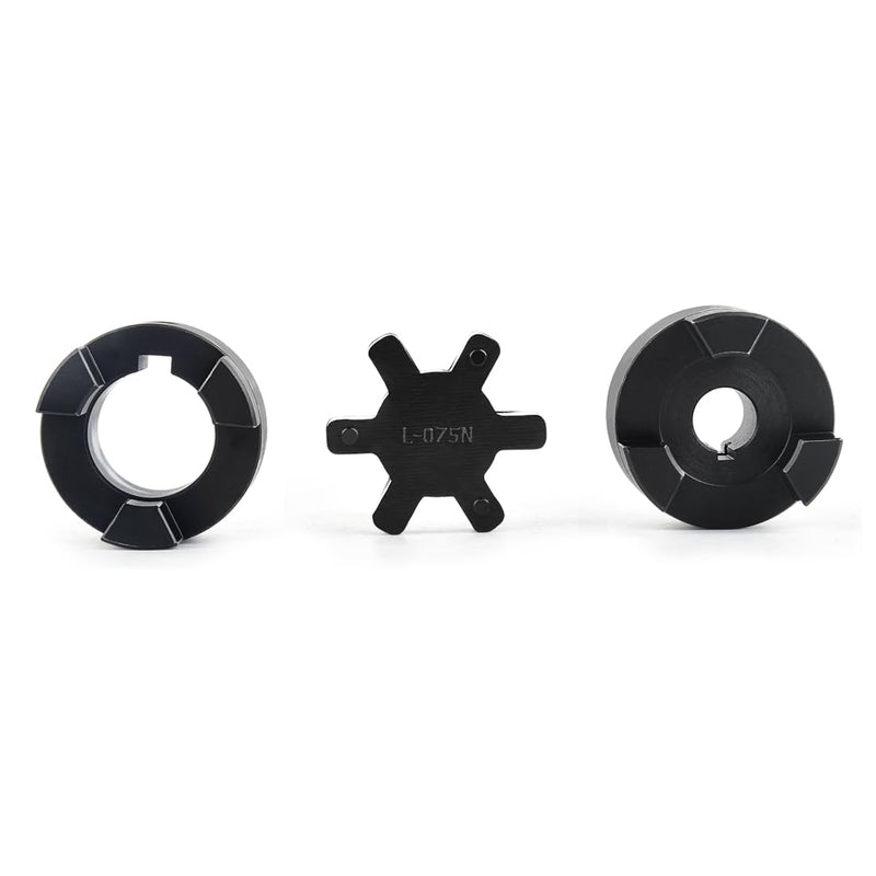 1/2" to 1" L075 Flexible 3-Piece L-Jaw Coupling Coupler Set & Buna-N NBR Rubber Spider for Log Wood Splitter