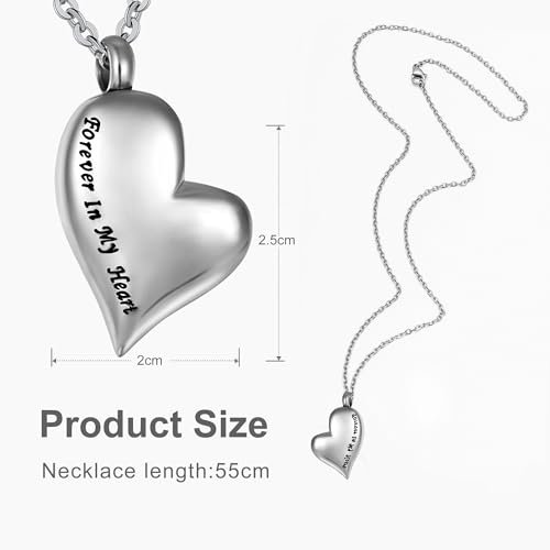 small urns for human ashes with Ashes Necklaces,Mini Urns for Human Ashes - 1 necklaces for human ashes and 4 Piece Stainless Steel Funeral Small Ashes Keepsake for Men & Women