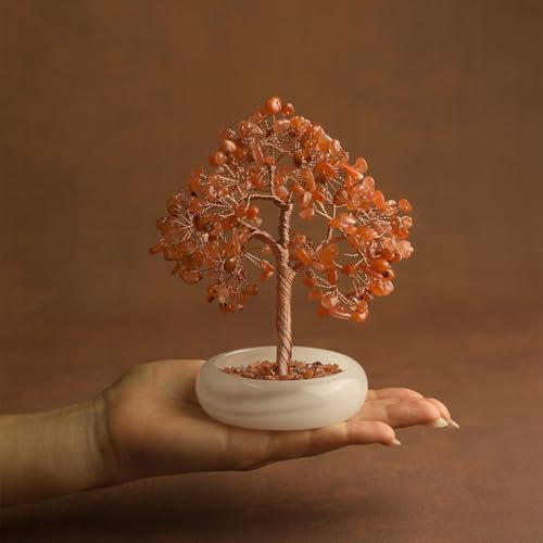 Carnelian Crystal Tree Healing Gemstone Tree with 243 Natural Crystals 06_carnelian Crystal Tree 243 Beads