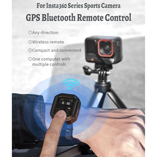 Bluetooth Remote Controller for Insta360 X5 / X4 / ACE PRO / GO3S Series Camera GPS Bluetooth 5.0 Smart Remote Control Accessories