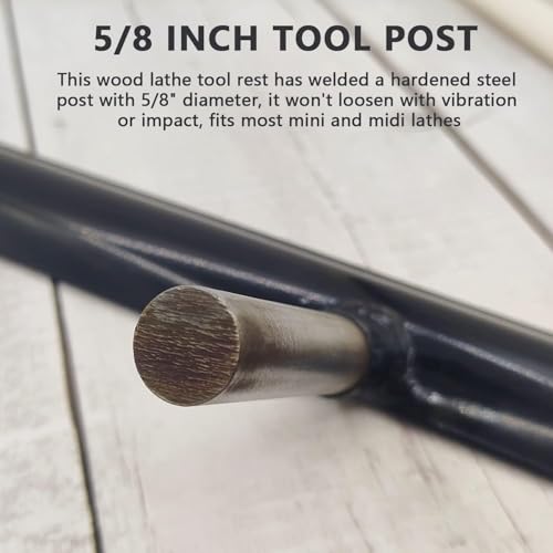 30cm 12 Inch Lathe Tool Rest, Wood Lathe Tool Rest Stainless Steel Lathe Turning Tool Rest Woodworking Lathe Turning Tool Rest with 16mm Diameter Tool Rest Post
