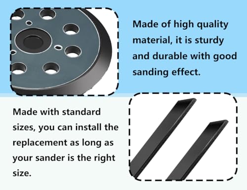 KAPSING Pack of 2 5 inch/12.7 cm Sanding Discs, Sanding Disc, 8 Hole Compatible with Makita Random Orbital Sander, Orbital Sander BO5021/BO5041/BBO180/DBO180/MT924