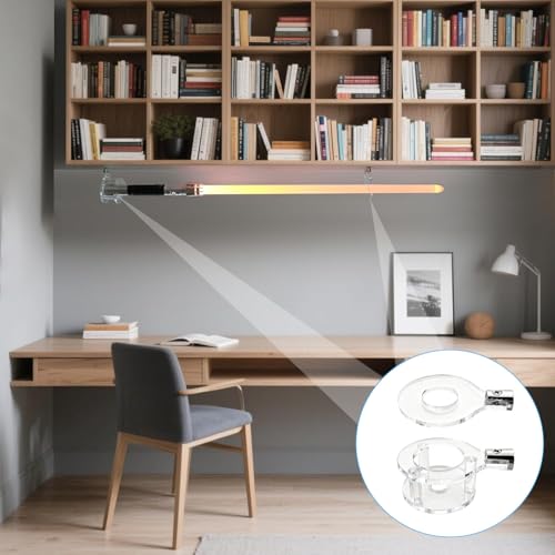 Lightsaber Wall Mount, Vertical Lightsaber Holder, Transparent Acrylic Glass Sword Holder Wall Mount for Display and Storage of Lightsabers | Transparent Lightsaber Wall Mount for Displaying and Storing Lightsabers