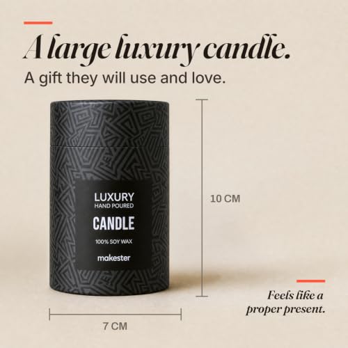 Gift for Christian - Luxury Soy Wax Candle - Vanilla, Jasmine, Sugared Almond - Makester