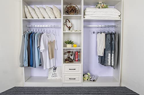 Quality Acrylic Clear Hangers, Made of Clear Acrylic for a Luxurious Look and Feel with Swivel Hook (Clear - Shirt, 5) Clear - Shirt