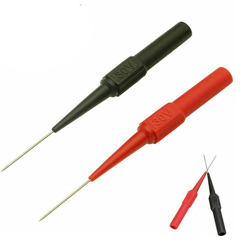 [Australia - AusPower] - YUKIIATIF 10PCS Multimeter Test Lead Extention Back Probes Sharp Needle Micro Pin Stainless Steel for Banana Socket Tester 