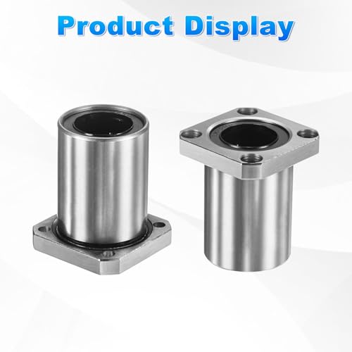 PATIKIL LMK25UU Linear Ball Bearing 25mm Bore Dia 40mm OD 59mm Long 5.5mm Hole, 2Pcs Round Flange Linear Motion Bushing Double Side Rubber Sealed Rod Liner Shaft for Machine 3D Printer 2