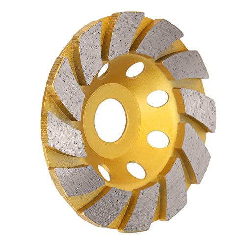 4 inch concrete grinding wheel, 12 segment high performance turbo row diamond pot polishing disc for cement, marble, stone, masonry, concrete, etc