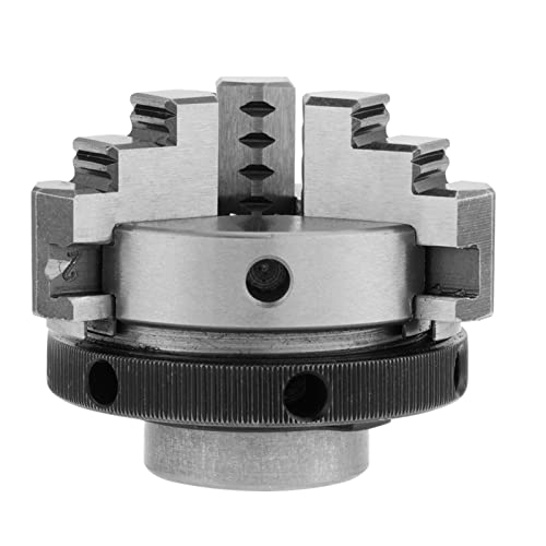 3 Jaw Self Centering Chuck 50mm, Precision Mini Metal Turning Tool for Small Benchtop Lathe, 1.97 Inch Workholding Device with Screw Rods, Hobby Machinist Accessory