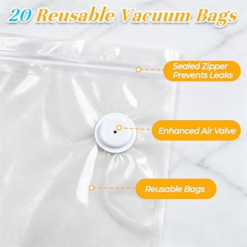 Joyzan Handheld Food Vacuum Sealer Kit, Rechargeable Mini Food Storage