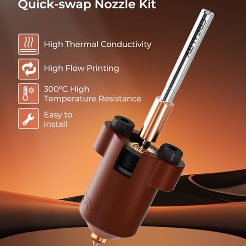 Creality K1C Ceramic Heating Block Kit, 3D Printer Parts All Metal Quick-Swap Nozzle Kit Heat Break 300°C High Temperature Resistance Hotend Heating Block Kit with for K1C K1C Old Version