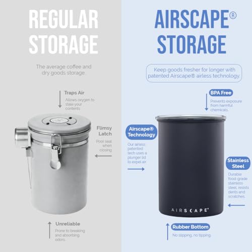 Planetary Design Airscape Stainless Steel Coffee Canister | Food Storage Brushed Copper Medium