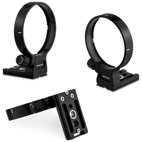 Haoge LMR-SM140S Lens Collar Replacement Foot Tripod Mount Ring Stand Base for Sigma 100-400mm F5-6.3 DG DN OS Lens Sony E Mount Art 105mm F1.4 DG HSM Built-in Arca Type Quick Release Plate