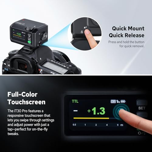 Godox iT30 Pro C Flash for Canon, iT30Pro C Touchscreen Pocket Speedlite