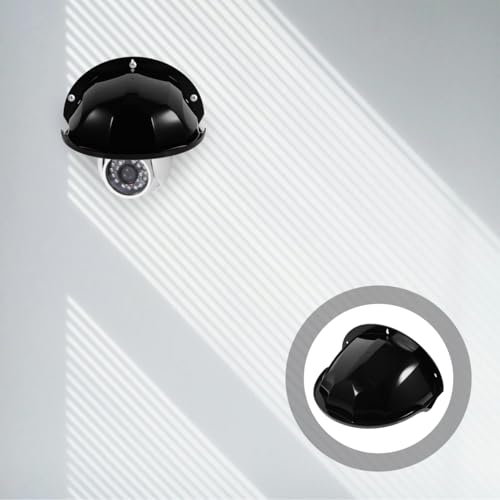 HOMSFOU Outdoor Camera Cover Camera Rain Cover with Sunshade Roof Weatherproof Security Protector for Outdoor Use Black 2 Pack 11.41 X 8.26 X 5.11 in Black 2pcs